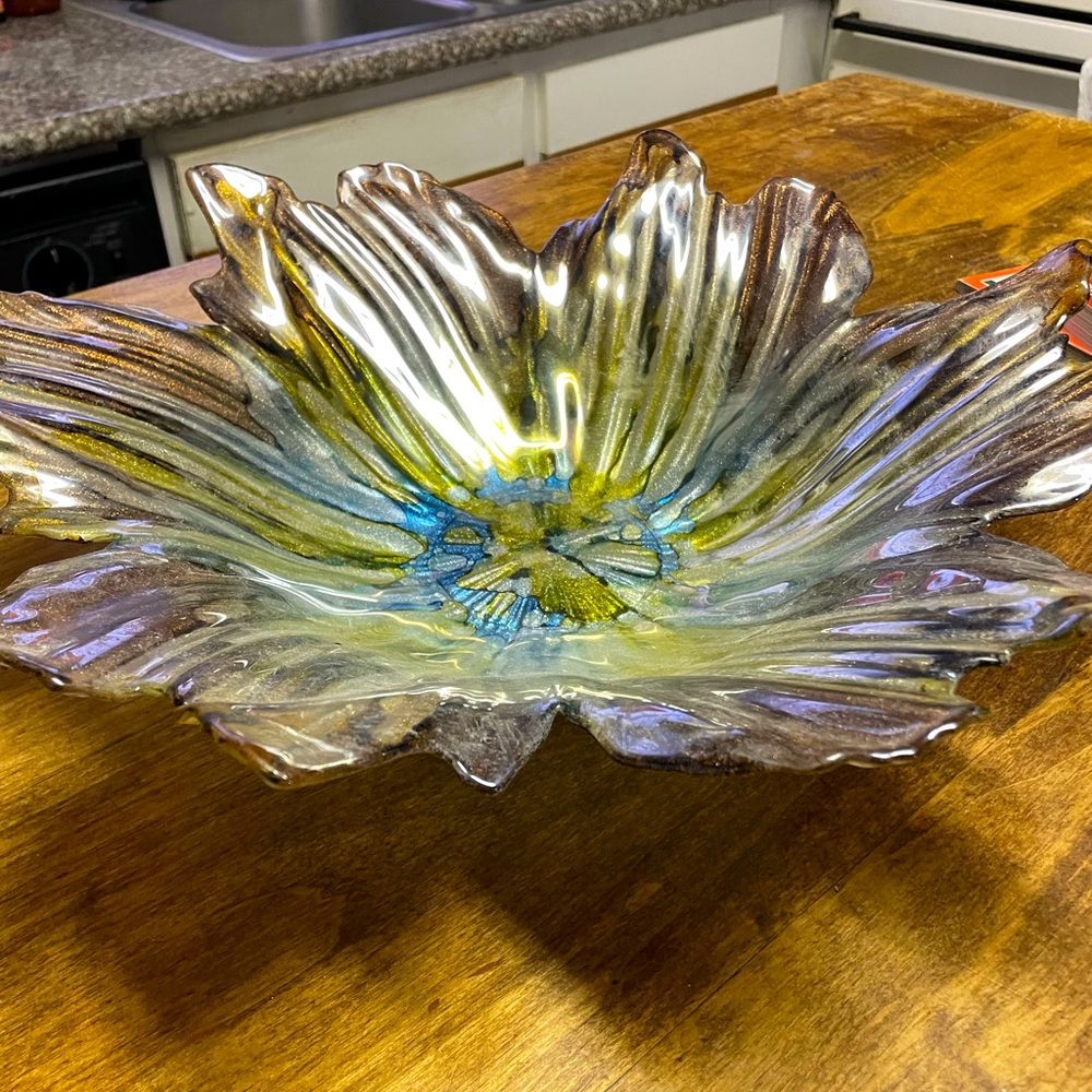 Glass Flower Bowl
